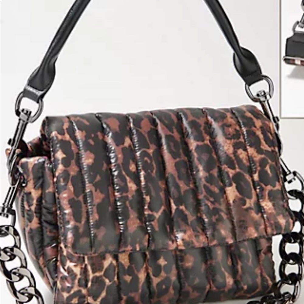Think Royln Leopard Bar bag NWOT